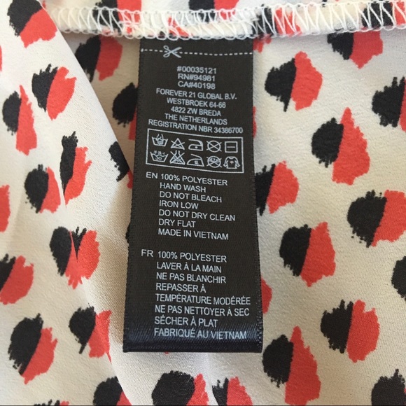 Red and Black Pattern Tie Front Button Down Shirt - Picture 5 of 5